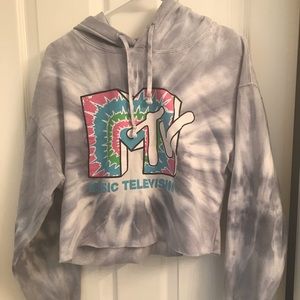 Womens cropped MTV hoodie size medium